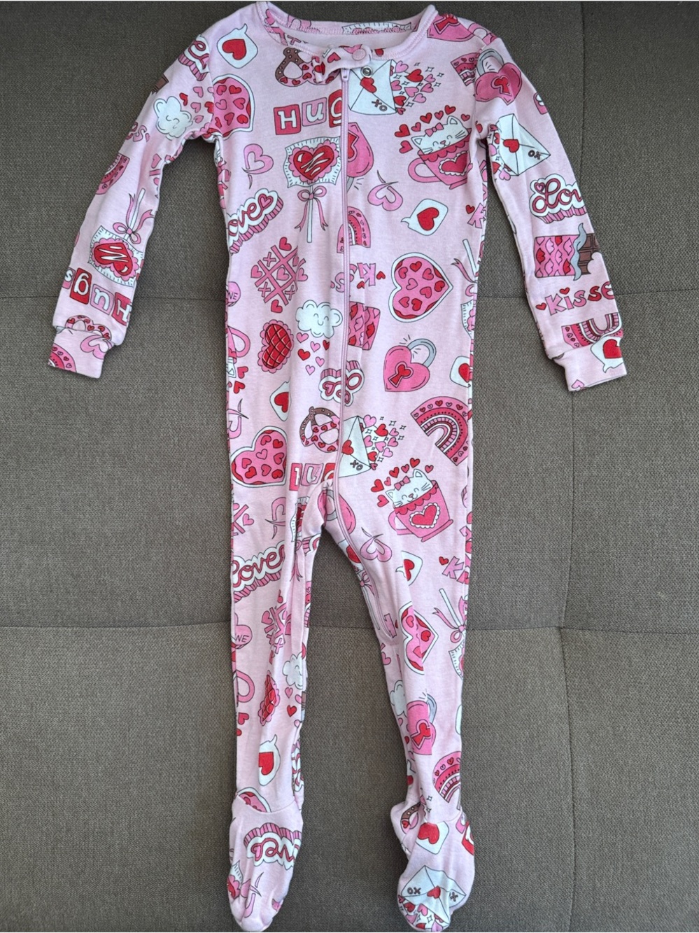 PJ Place Valentine’s Day Footed Pajamas